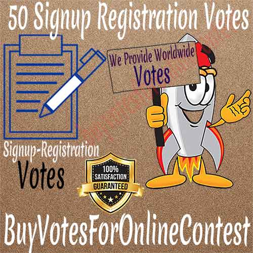 Buy Signup Registration Votes